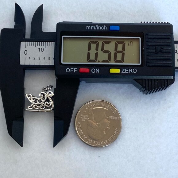 VTG Jezlaine Sterling Silver 925 3 Dimensional Christmas Santa's Sleigh Charm - Picture 14 of 16